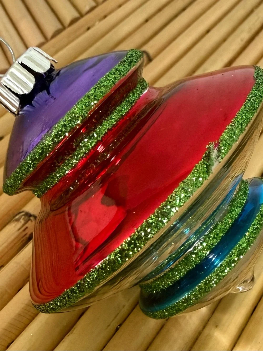 Lot of 4 - Christopher Radko SHINY BRITE Collection Christmas Ornaments